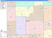 Sterling Heights  Wall Map Color Cast Style